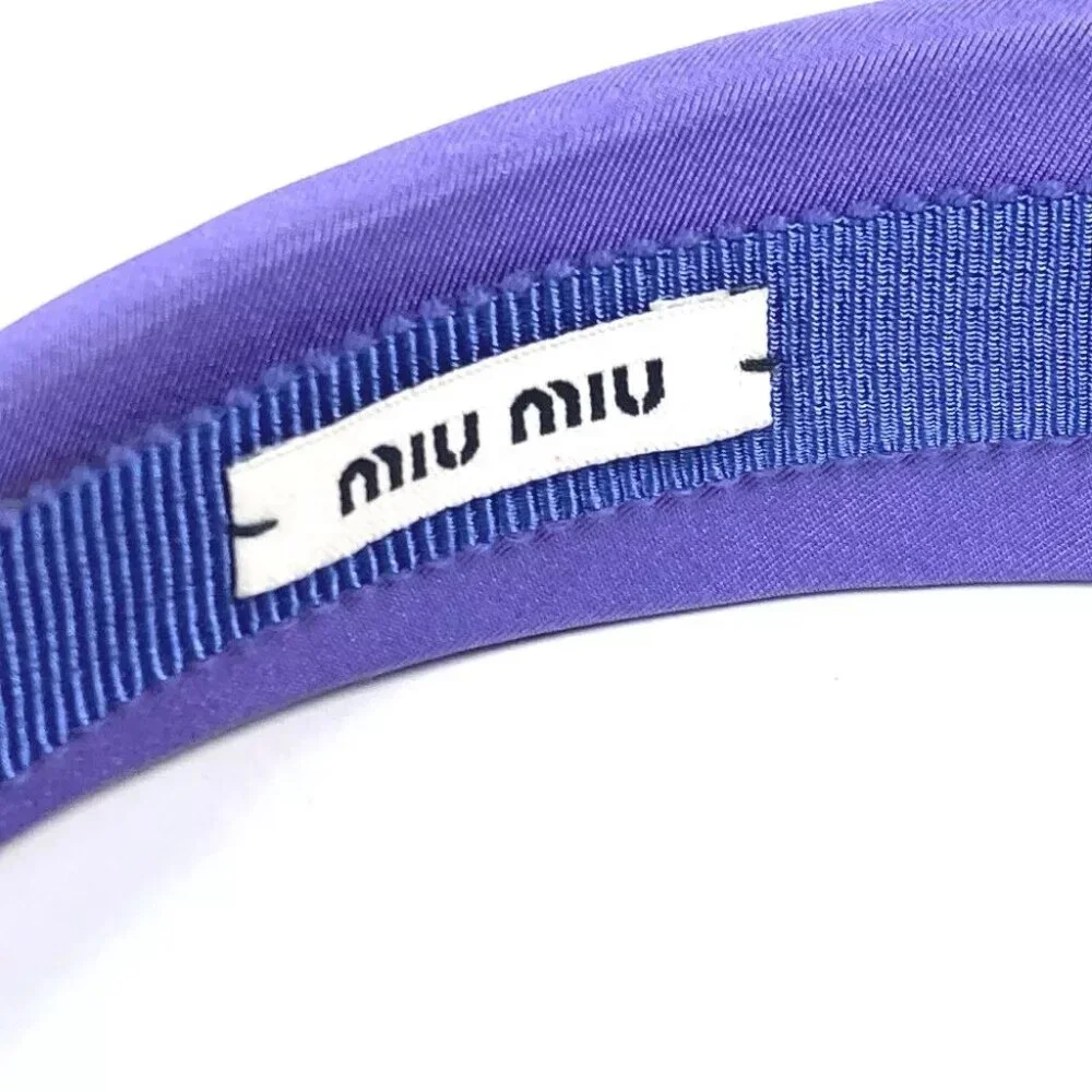 MIUMIU Bicolor logo hair band headband hair accessories Unused